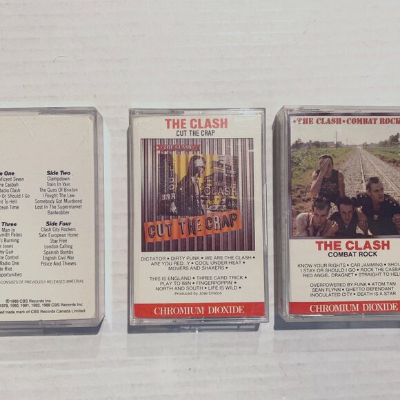 The Clash - Combat Rock, Cut The Crap, The Story Of - 3 Cassette Tape Lot Punk - Picture 1 of 6